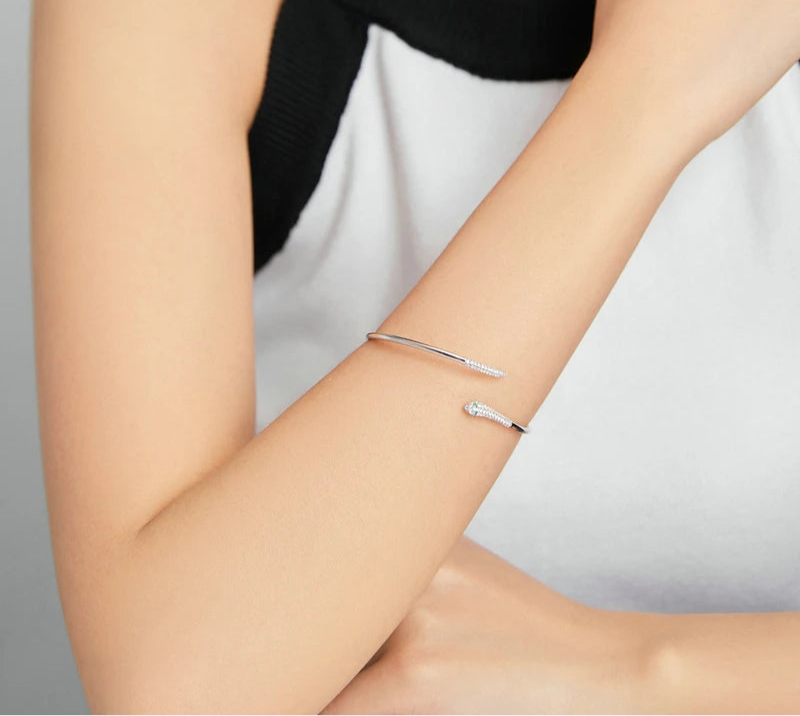 Vintage Silver Snake Bracelet