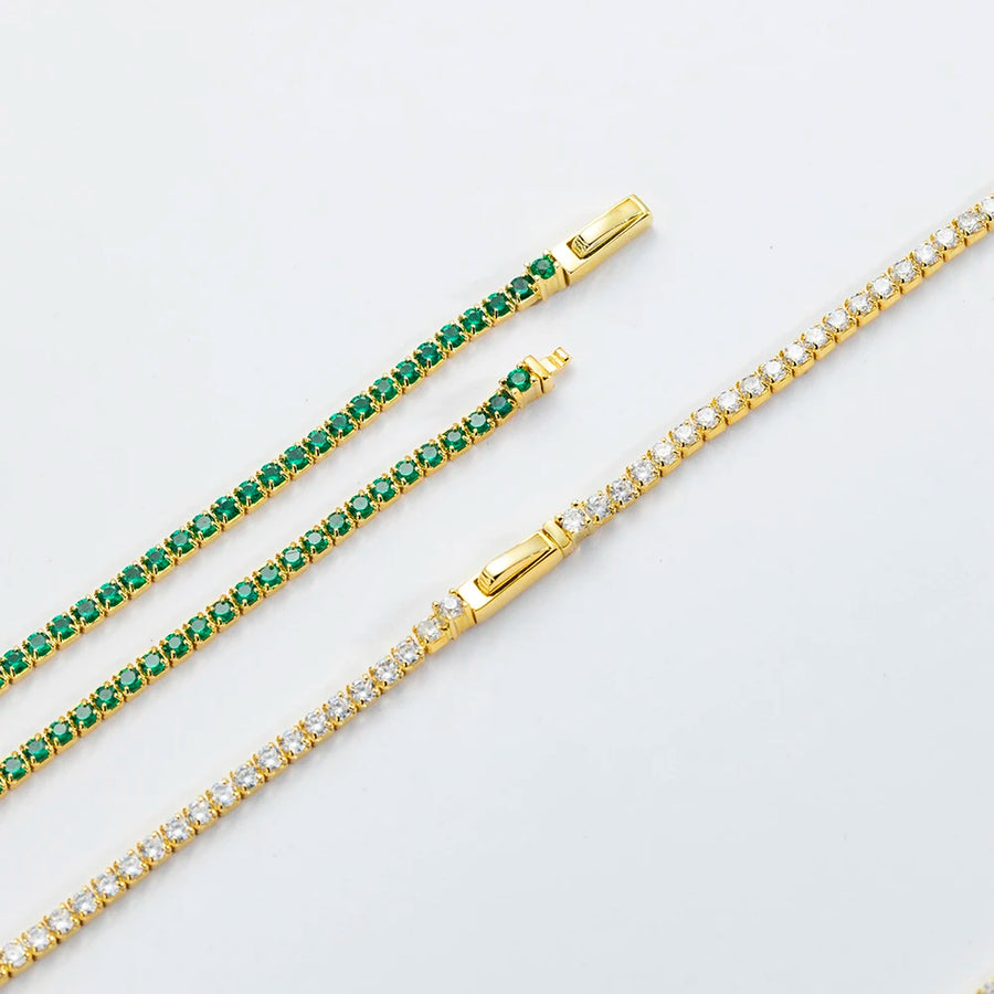 18K Gold-Plated Silver Tennis Choker