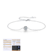 0.5Ct Moissanite Silver Bracelet