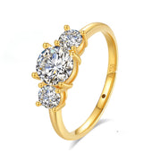 18K Gold Moissanite Wedding Ring – 1ct Certified