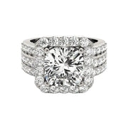 3.5Ct Round-Cut Moissanite Silver Ring