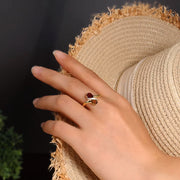 18K Gold-Plated Tourmaline Sterling Silver Ring