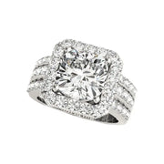 3.5Ct Round-Cut Moissanite Silver Ring