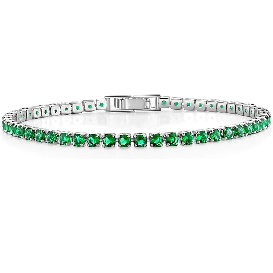 Green Cubic Zirconia Tennis Bracelet