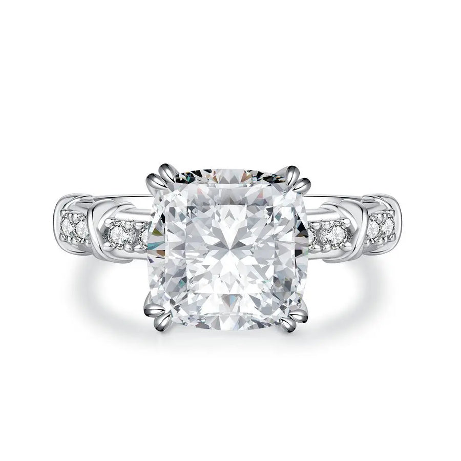Solid Platinum & White Gold Diamond Ring
