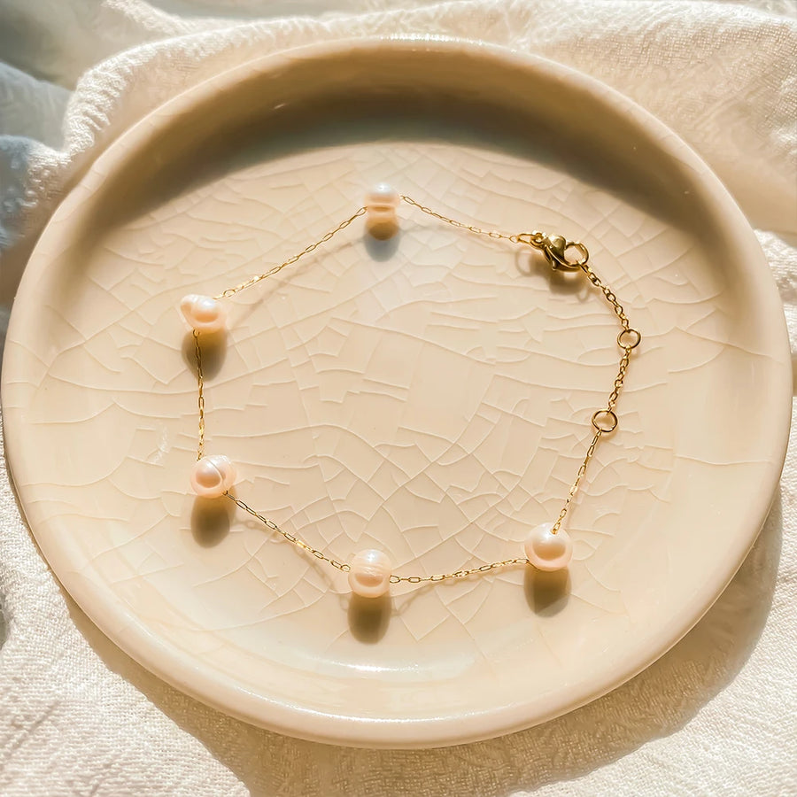 Vintage Pearl Chain Bracelet