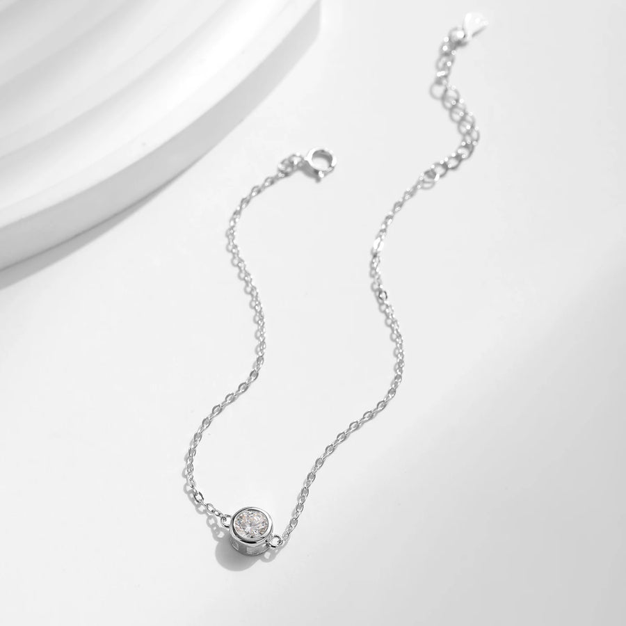 0.5Ct Moissanite Silver Bracelet