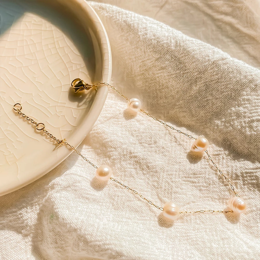 Vintage Pearl Chain Bracelet