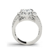 3.5Ct Round-Cut Moissanite Silver Ring