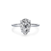 Pear-Cut Zircon Ring – 18K Gold-Plated Sterling Silver