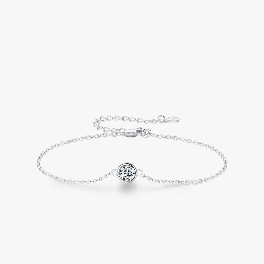 0.5Ct Moissanite Silver Bracelet
