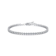 Silver AAAAA Zircon Tennis Bracelet