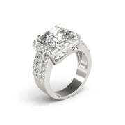 3.5Ct Round-Cut Moissanite Silver Ring