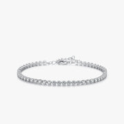 Silver AAAAA Zircon Tennis Bracelet