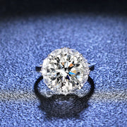 Platinum 5Ct Moissanite Four-Claw Solitaire Ring