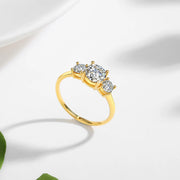 18K Gold Moissanite Wedding Ring – 1ct Certified