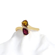 18K Gold-Plated Tourmaline Sterling Silver Ring